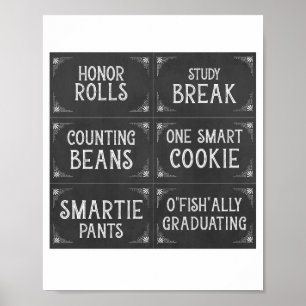 Kleiner Chalkboard Abschluss Candy Bar Signs Poster