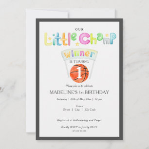 Kleiner Champ Basketball Gewinner jedes Alters Geb Einladung