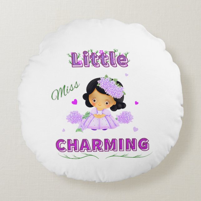 Kleiner Charme Rundes Kissen (Vorderseite)