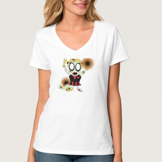 Kleiner Cheerleader-Zombie T-Shirt (Vorderseite)