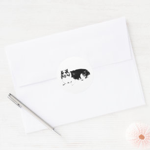 Kleiner Corgi, großer Trost Runder Aufkleber