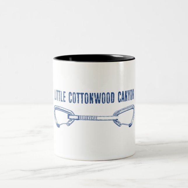 Kleiner Cottonwood Canyon Klettersteig Schnappschu Zweifarbige Tasse (Mittel)