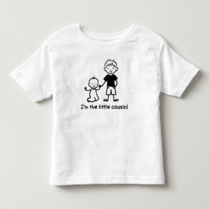 Kleiner Cousin Strichmännchen T - Shirt für Jungen