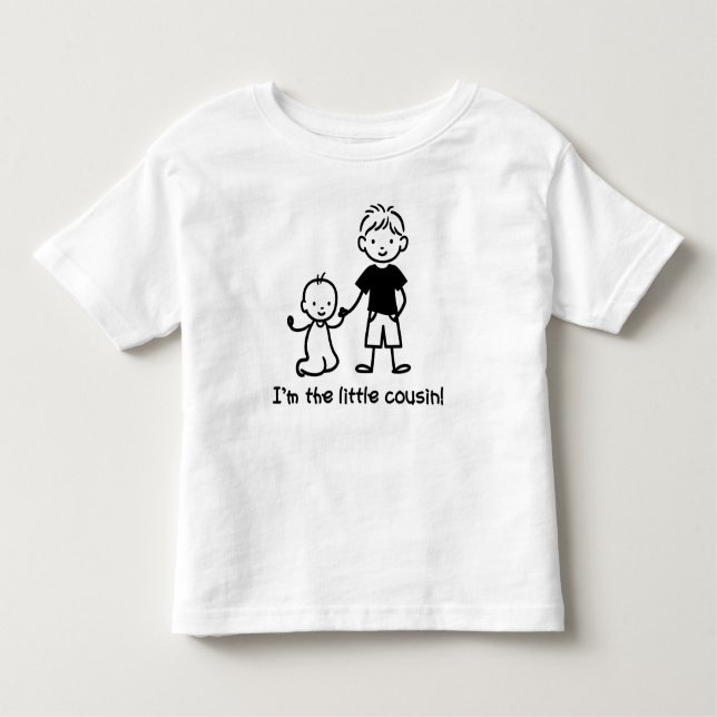 Kleiner Cousin Strichmännchen T - Shirt für Jungen (Vorderseite)