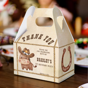 Kleiner Cowboy-Baby-Pferd 1. Rodeo-Geburtstagsfeie Geschenkschachtel
