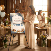 Kleiner Cowboy-Baby-Shower-Willkommensschild