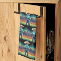 Kleiner Cowboy bei Rodeo Fence American Flag Pferd