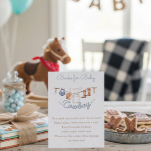 Kleiner Cowboy Canyon Babyduschenbuchwunsch Begleitkarte
