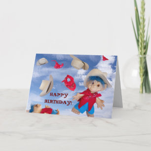 Kleiner Cowboy-Kindertroll Happy Birthday Card Feiertagskarte