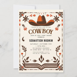 Kleiner Cowboy Moderne Babydusche Einladung