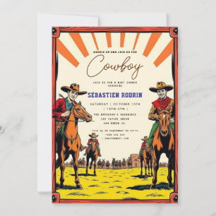 Kleiner Cowboy Moderne Babydusche Einladung