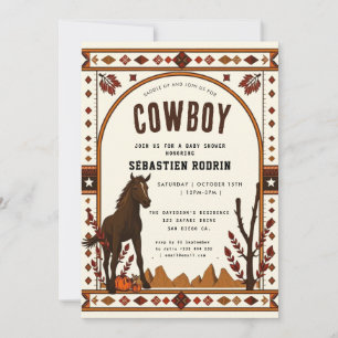 Kleiner Cowboy Moderne Babydusche Einladung