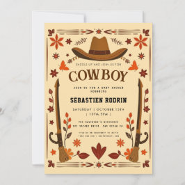 Kleiner Cowboy Moderne Babydusche Einladung
