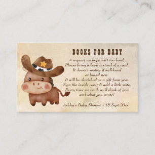 Kleiner Cowboy-niedliches Kinderpferd in einer Hut Begleitkarte