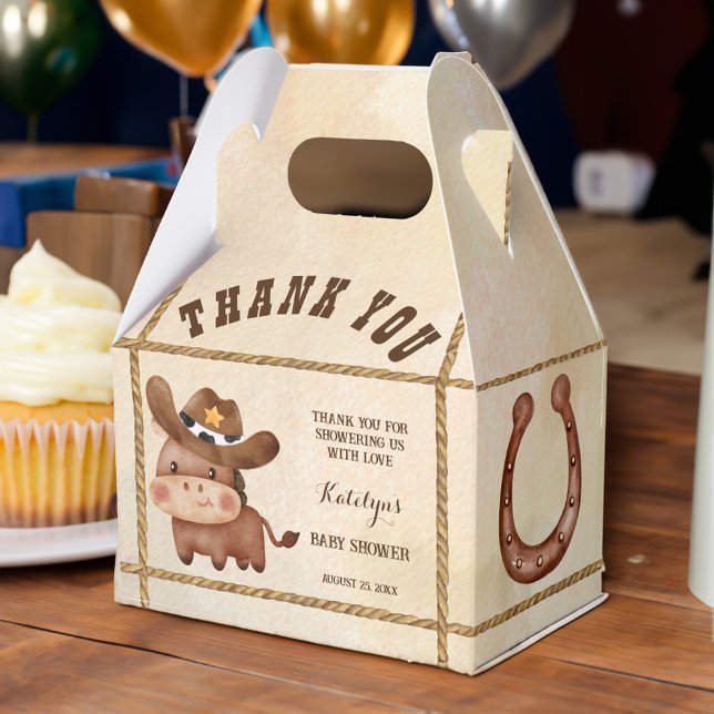 Kleiner Cowboy-niedliches Kinderpferd in einer Hut Geschenkschachtel (Little cowboy cute baby horse in a hat baby shower favor box personalized western shower favor box)