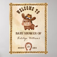 Kleiner Cowboy-niedliches Kinderpferd in einer Hut