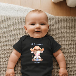 Kleiner Cowboy personalisiertes Neugeborenes Baby Strampler