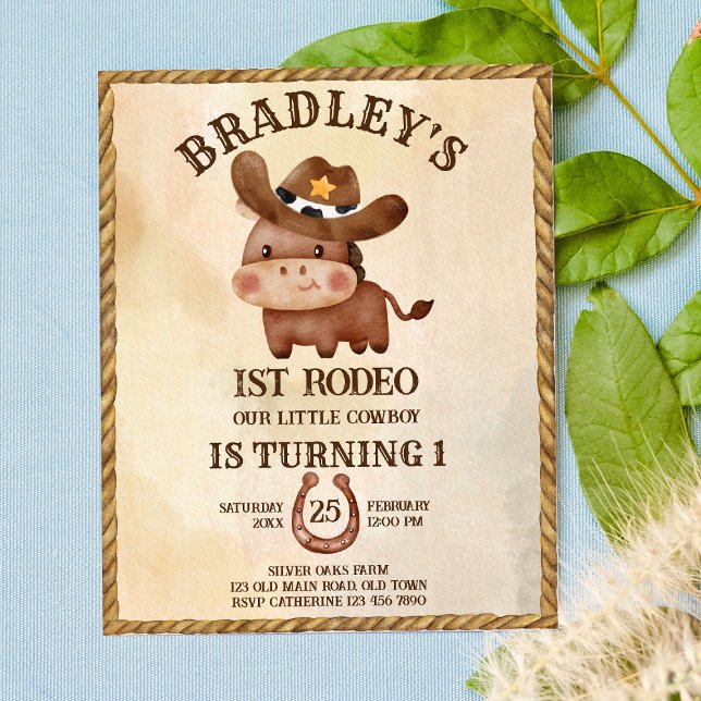 Kleiner Cowboy-Pferd 1. Rodeo-Einladung (Von Creator hochgeladen)