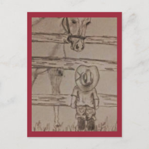 kleiner Cowboy Postkarte