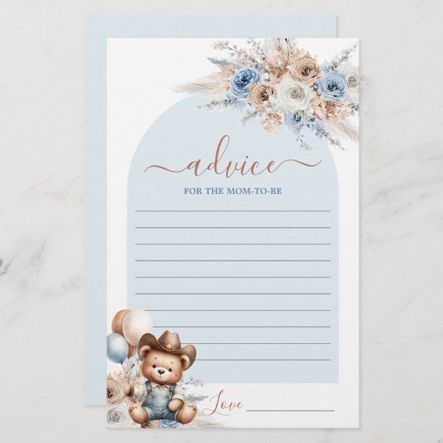 Kleiner Cowboy-Ratschlag für die Mama als Karte (Vorne/Hinten)