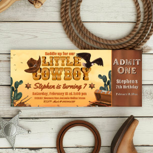 Kleiner Cowboy Ticket Einladung