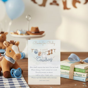 Kleiner Cowboy Western Babydusche Buchungsanfrage Begleitkarte