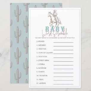 Kleiner Cowboy Western Blau Baby Wortverwirrung