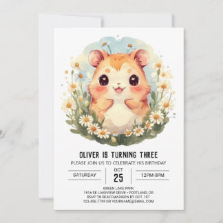 Kleiner Custom Hamster Geburtstag Einladung