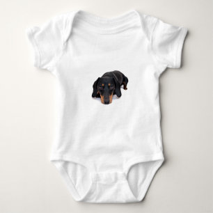 Kleiner Dackel-Hund Baby Strampler