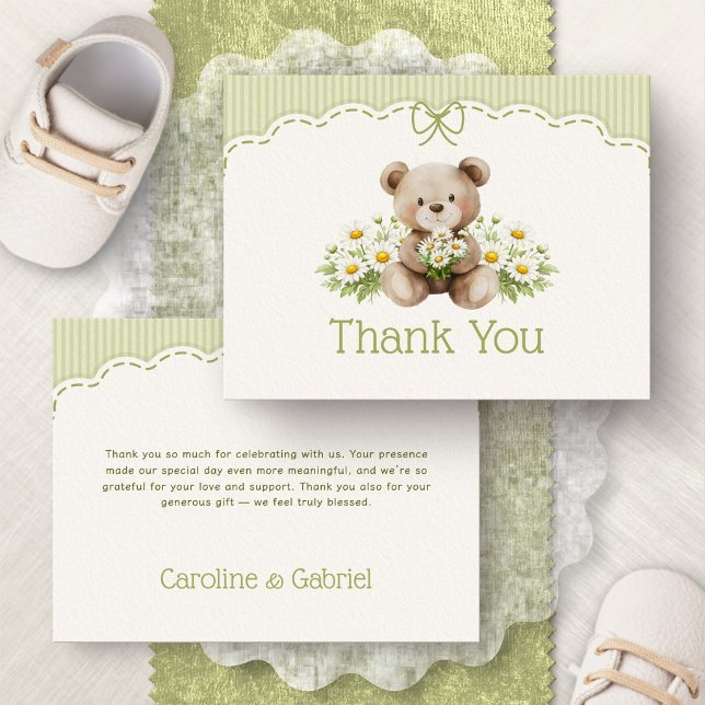 Kleiner Daisy Bär Baby Shower Danke schön (Von Creator hochgeladen)