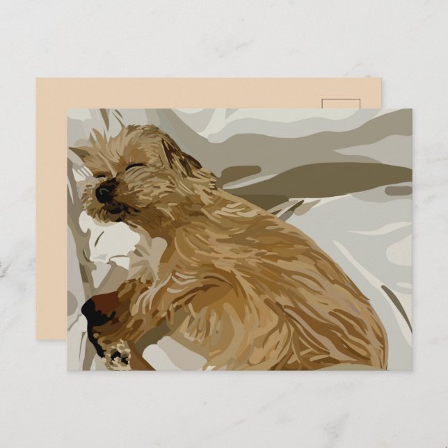 Kleiner Daisy-Hund Feiertagspostkarte (Vorne/Hinten)