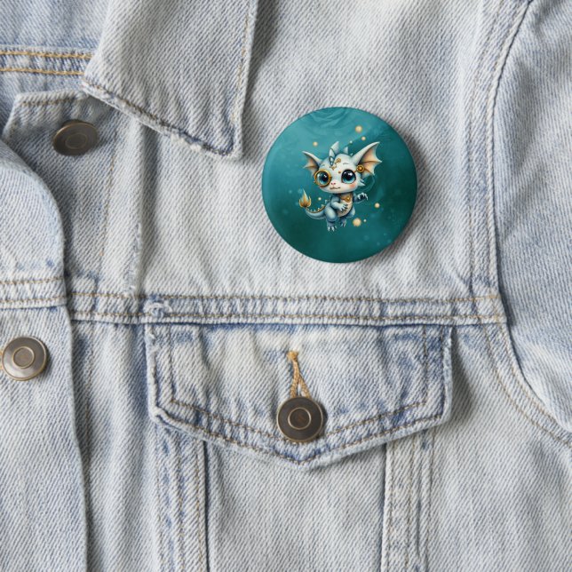 Kleiner Dampfdrache – Professioneller Chaos-Ingeni Button (Beispiel)