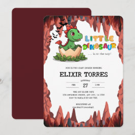 Kleiner Dinosaurier ist auf dem Weg Einladung