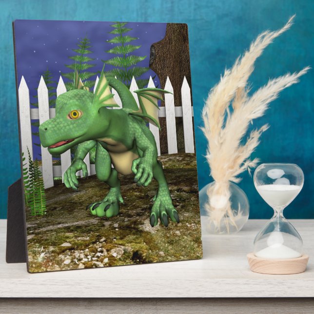 Kleiner Drache Fotoplatte (Seite)