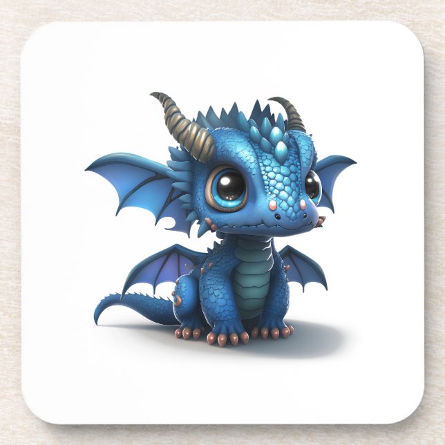 Kleiner Drache Getränkeuntersetzer (Vorderseite)