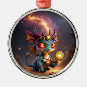 Kleiner Drache, große Energie – Der Ember Clocklin Ornament Aus Metall