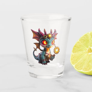 Kleiner Drache, große Energie – Die Ember Clocklin Schnapsglas