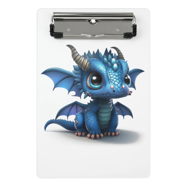 Kleiner Drache Mini Klemmbrett (Vorderseite)