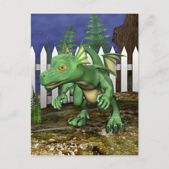 Kleiner Drache Postkarte (Vorderseite)