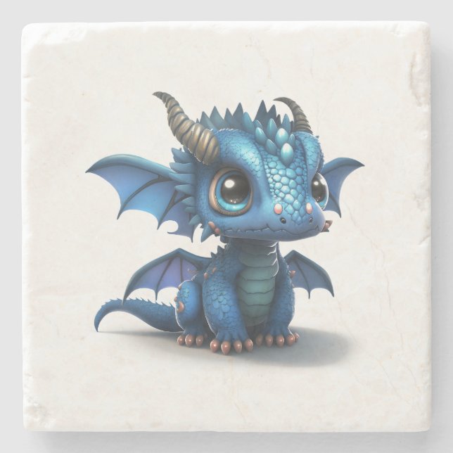 Kleiner Drache Steinuntersetzer (Vorderseite)