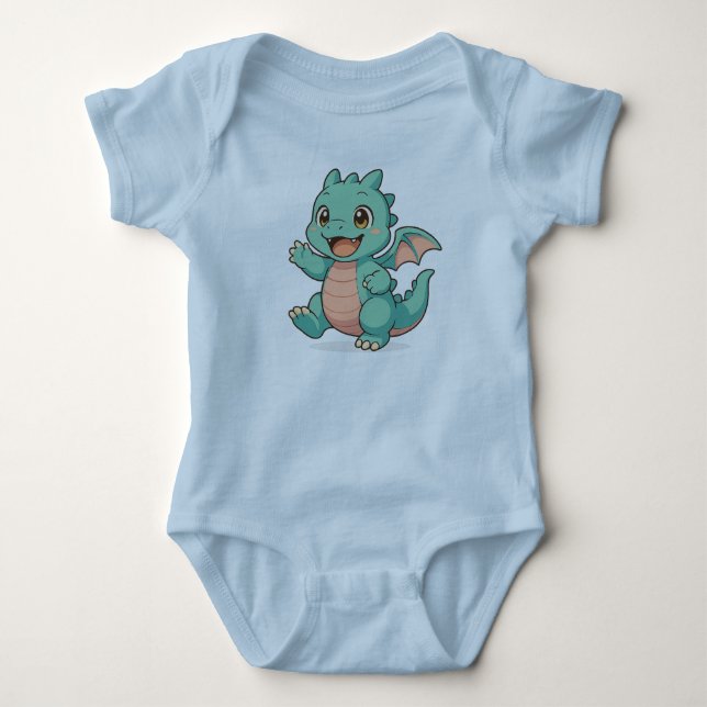 Kleiner Drachen-Zauber-Body Baby Strampler (Vorderseite)