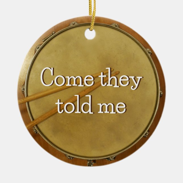 Kleiner Drummer Snare Drum Keramik Ornament (Vorne)