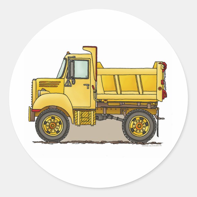 Kleiner Dump Truck Kids Sticker (Vorderseite)