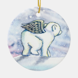 Kleiner Eisbär Anhänger Keramikornament