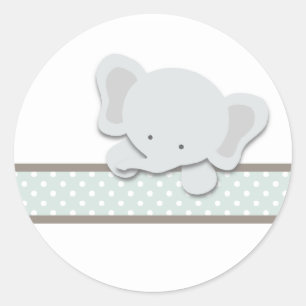Kleiner Elefant {Aquamarin}   Aufkleber