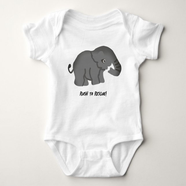 Kleiner Elefant Baby Strampler (Vorderseite)