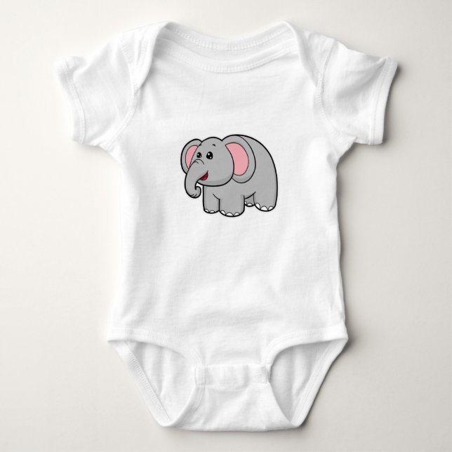 Kleiner Elefant Baby Strampler (Vorderseite)