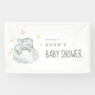 Kleiner Elefant Babydusche Willkommen Banner