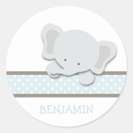Kleiner Elefant {Blau - Zierbar} | Aufkleber