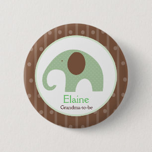 Kleiner Elefant (blauer) NAMENSSCHILD Button
